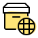 external delivery-box-with-globe-for-international-shipping-delivery-fresh-tal-revivo icon