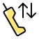 external old-phone-with-up-and-down-arrows-phone-fresh-tal-revivo icon