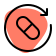 external pill-reminder-with-a-loop-arrow-isolated-on-a-white-background-drugs-fresh-tal-revivo icon