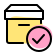 external quality-check-with-tick-mark-on-a-cargo-delivery-box-delivery-fresh-tal-revivo icon