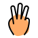 external three-fingers-raised-hand-gesture-with-back-of-the-hand-votes-fresh-tal-revivo icon