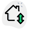 external-house-transfer-with-up-and-down-arrow-isolated-on-a-white-background-house-green-tal-revivo