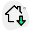 external-internet-connected-home-with-file-downloaded-down-arrow-logotype-house-green-tal-revivo