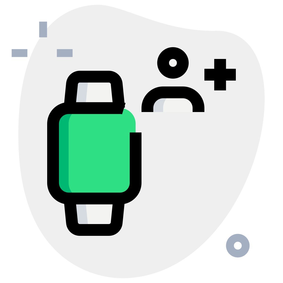 adicionar usuário de smartwatch icon
