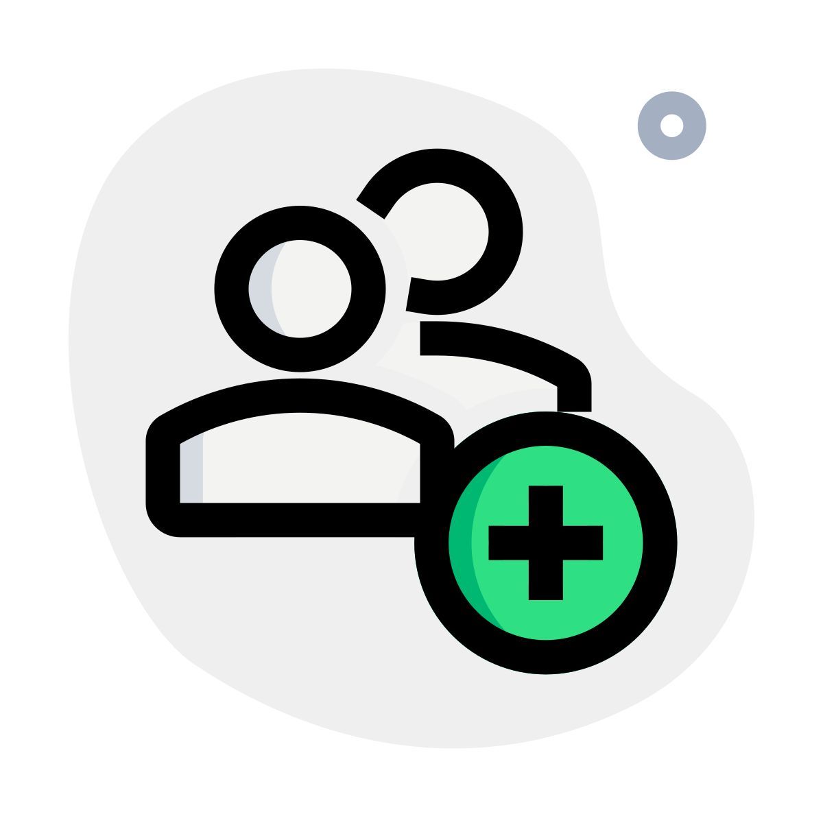 adição externa de mais usuários ao grupo para uma determinada empresa clássica múltipla verde tal revivo icon