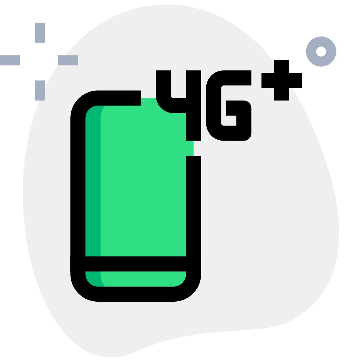 téléphone 4g plus icon