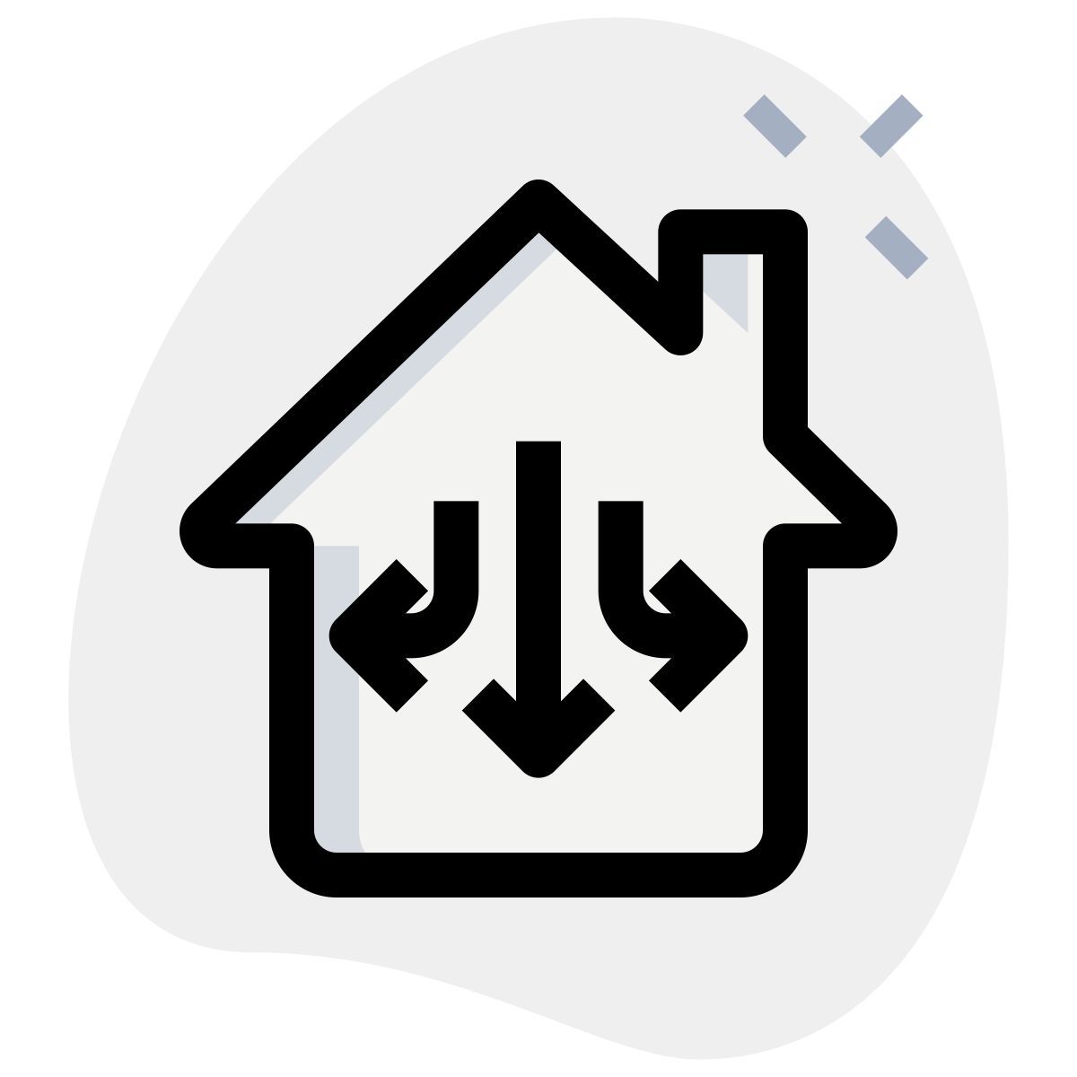 luftzirkulation im haus icon