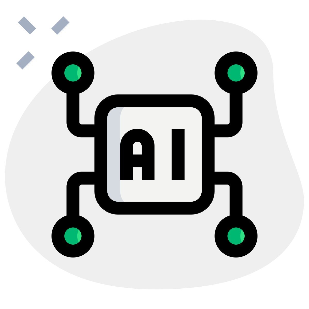 réseau d'intelligence artificielle icon