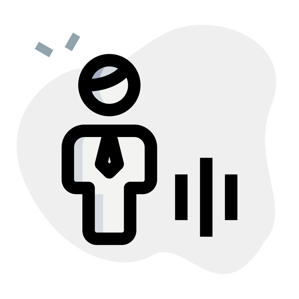 audio shared by businessman for the work purpose icon