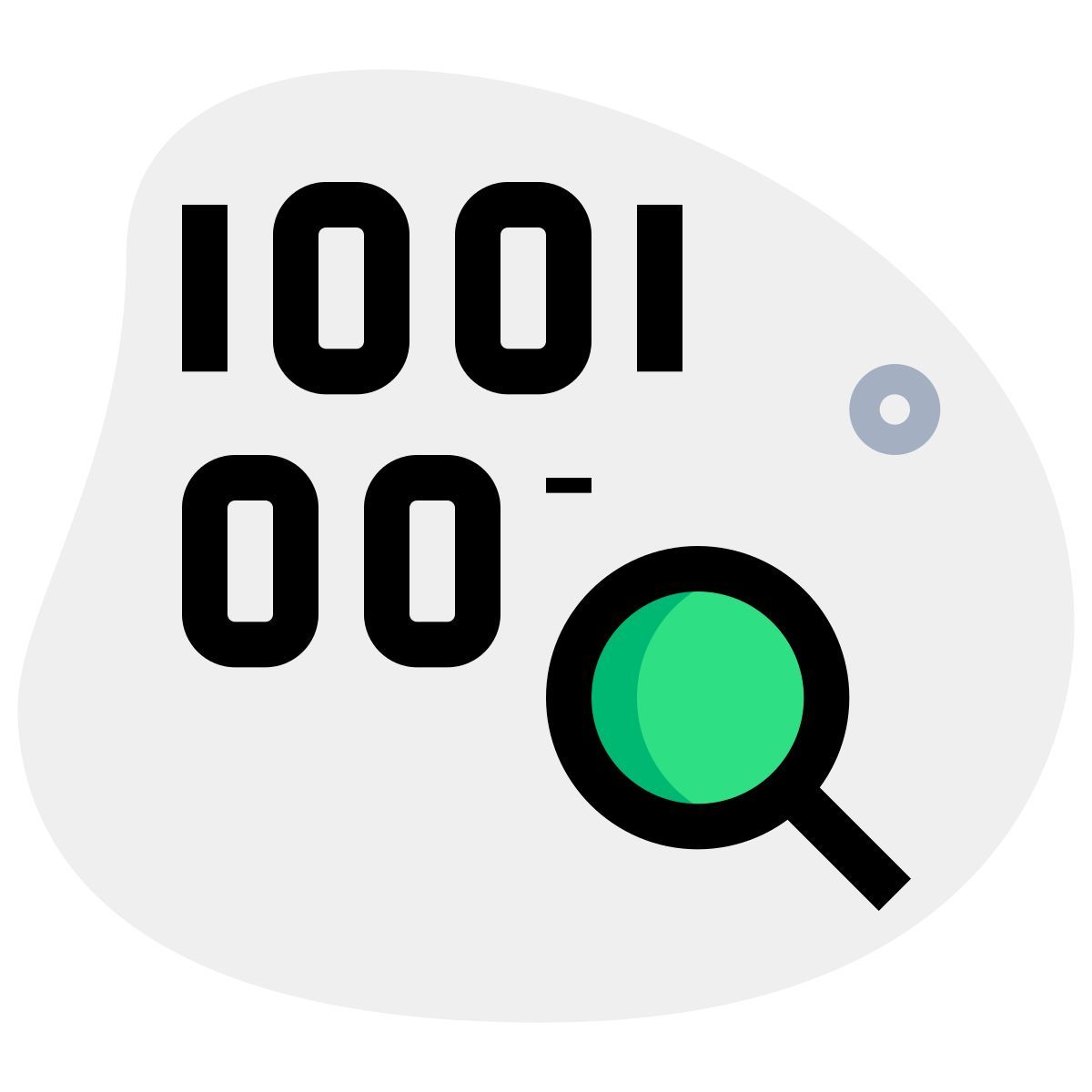 Pesquisa de código binário icon