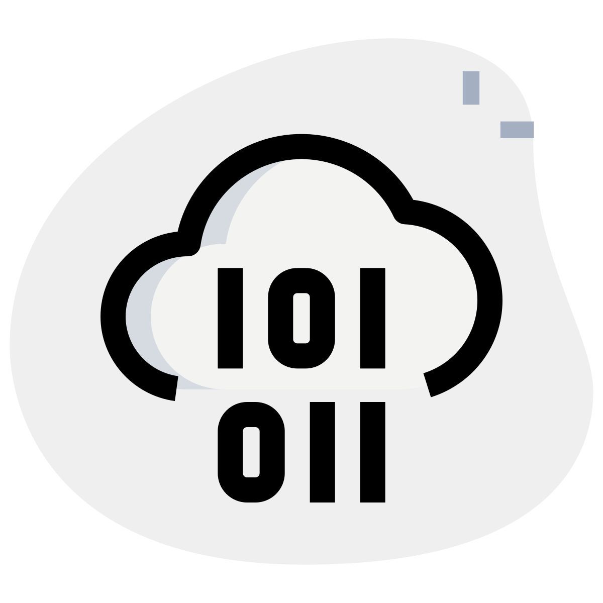 cloud binary code icon