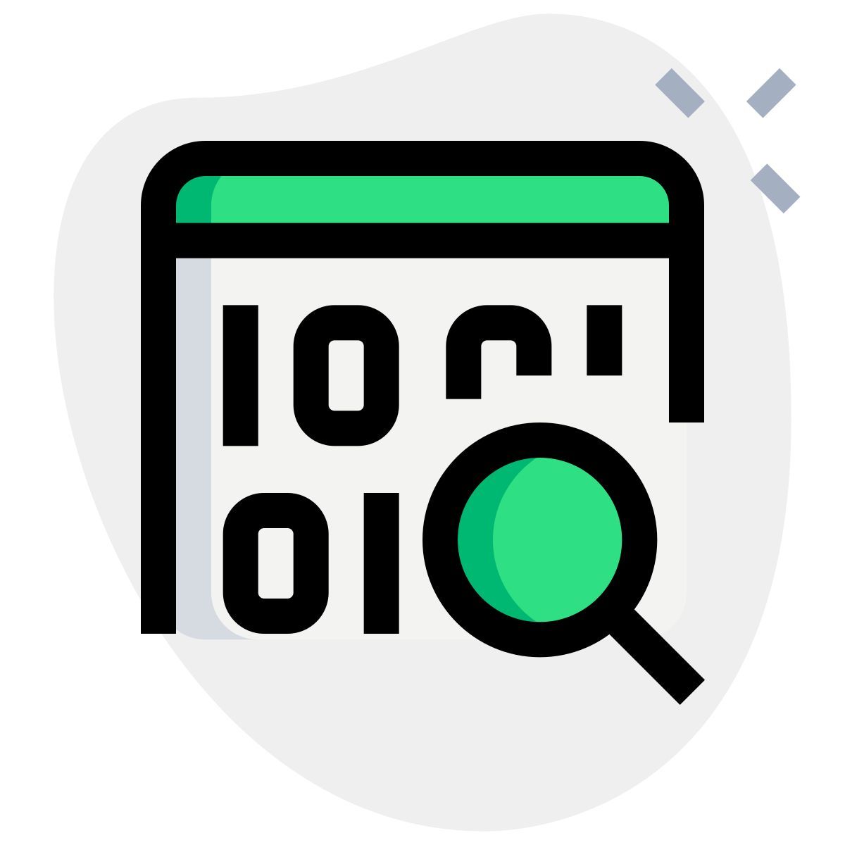 web binary search icon