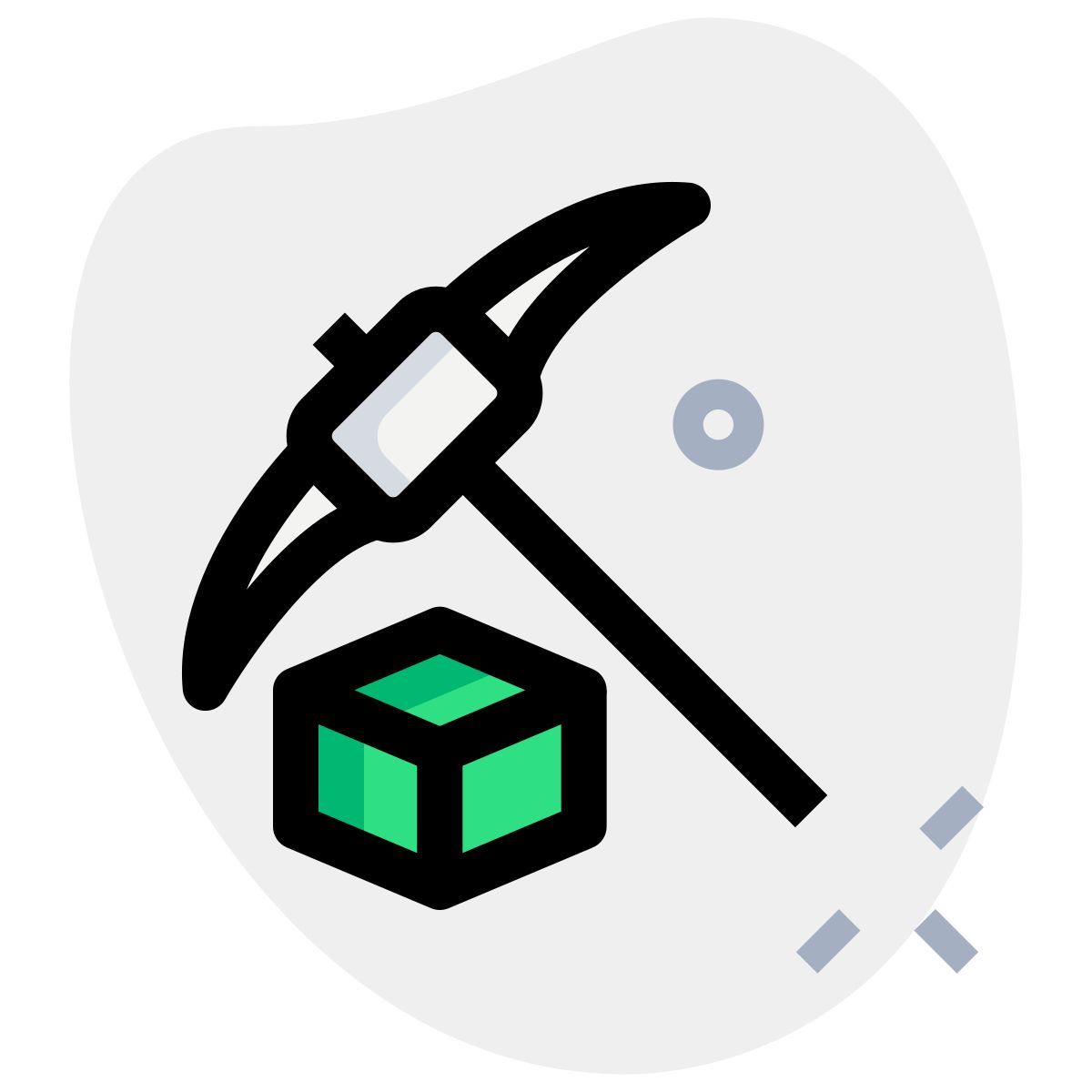 blockchain mining icon