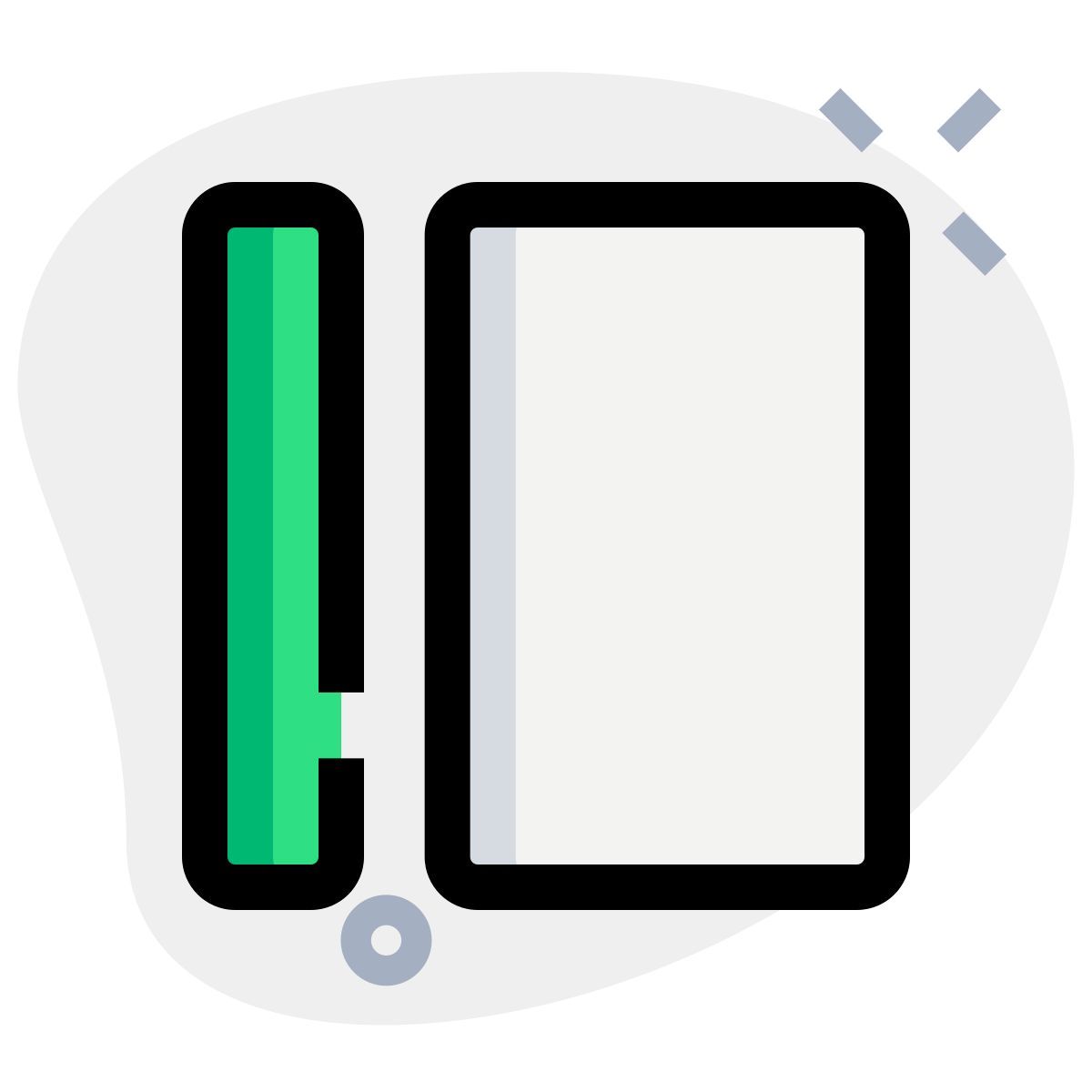 inhalt mit seitenleiste icon