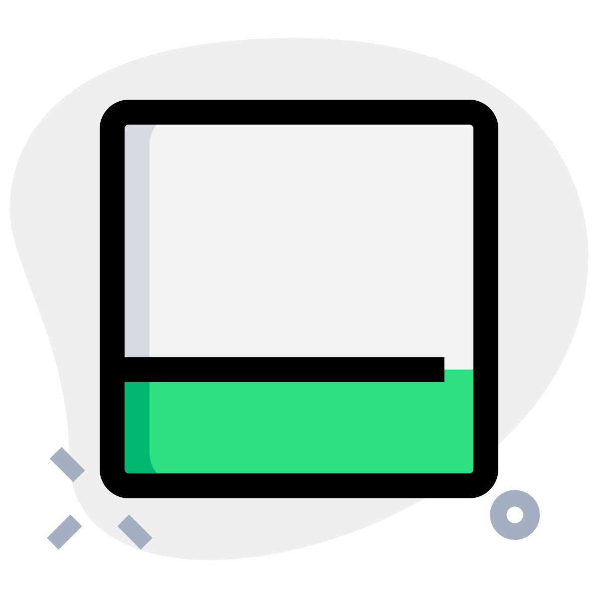 cuadrícula de barras horizontales icon