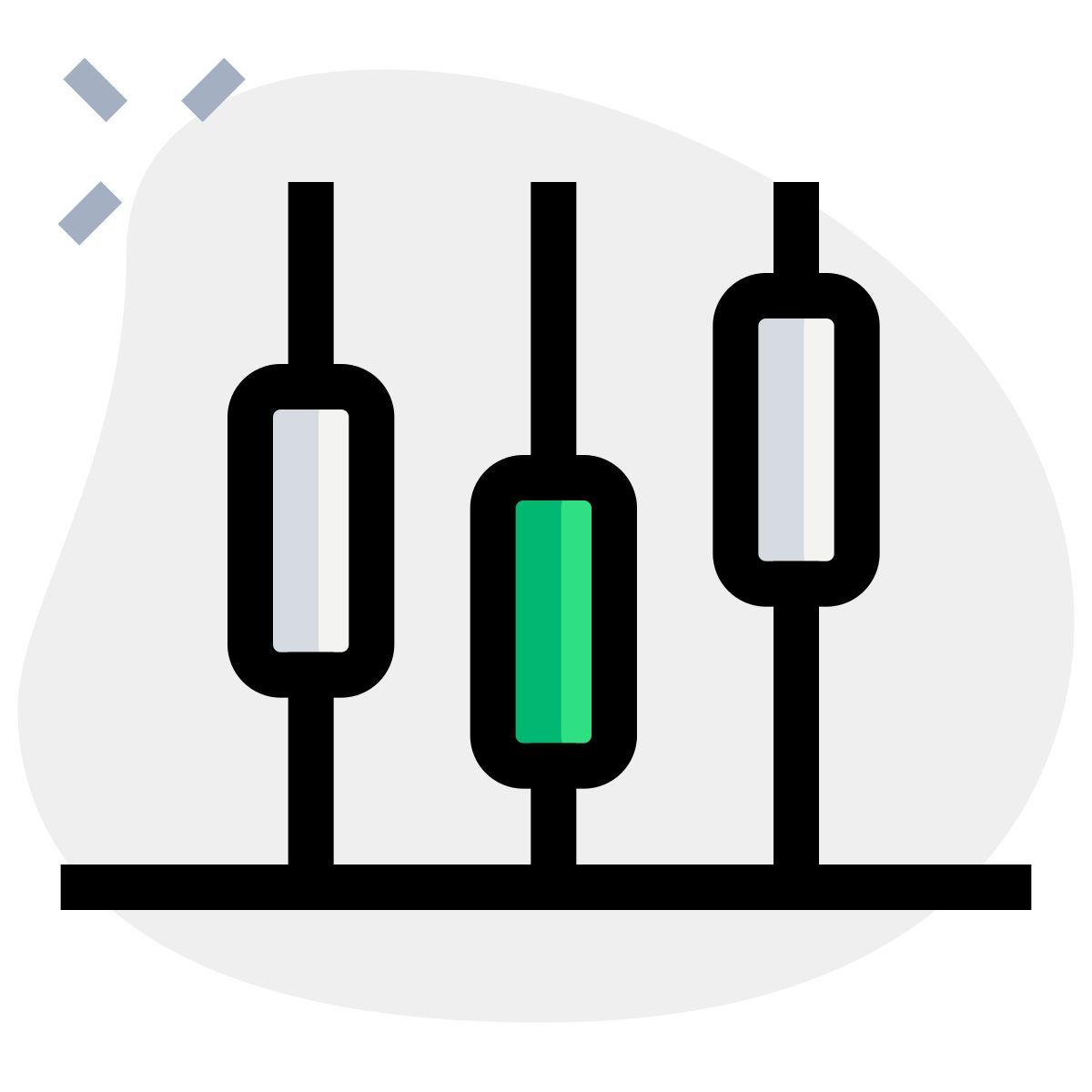 gráfico de velas icon