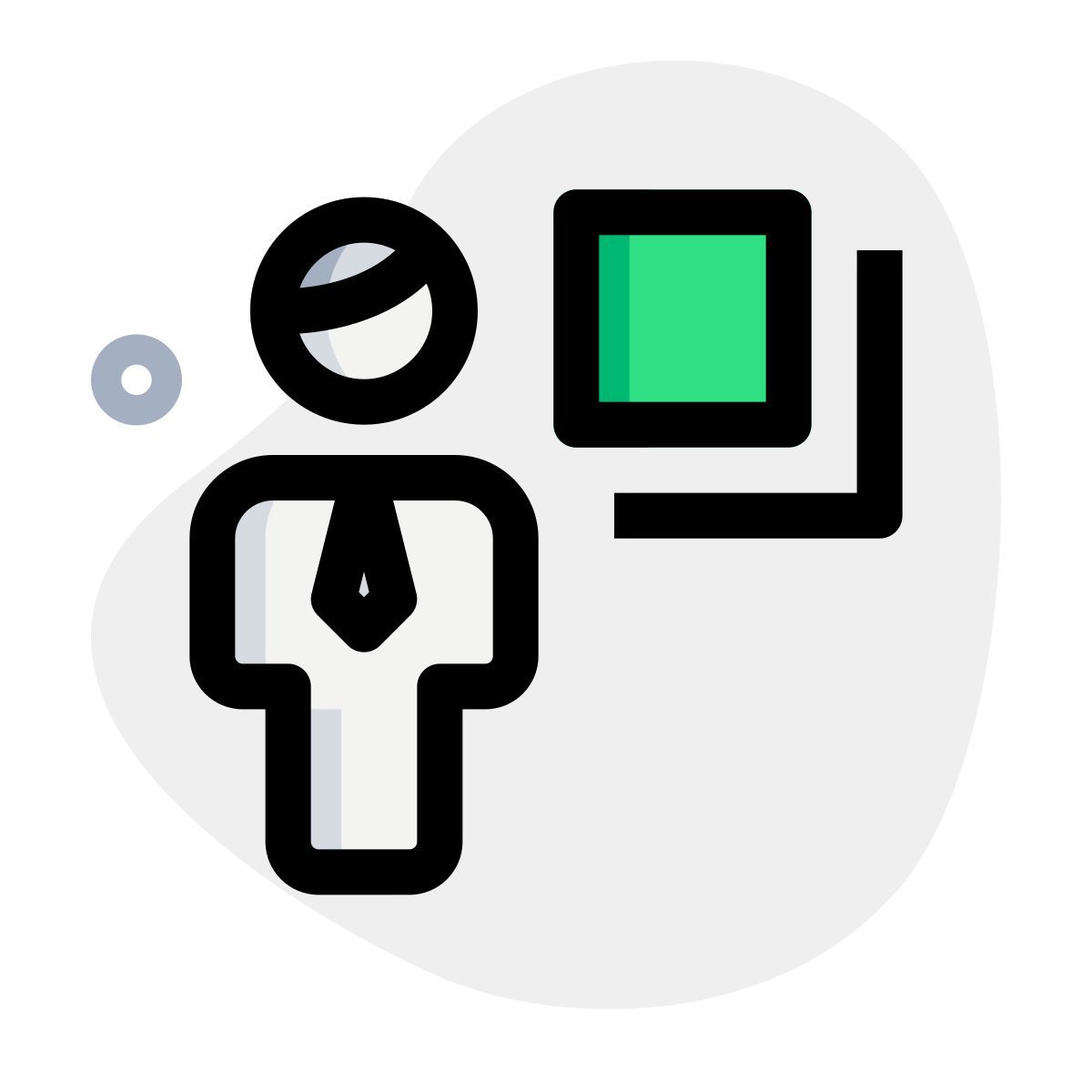 bring back word document for an businessman to adjust icon