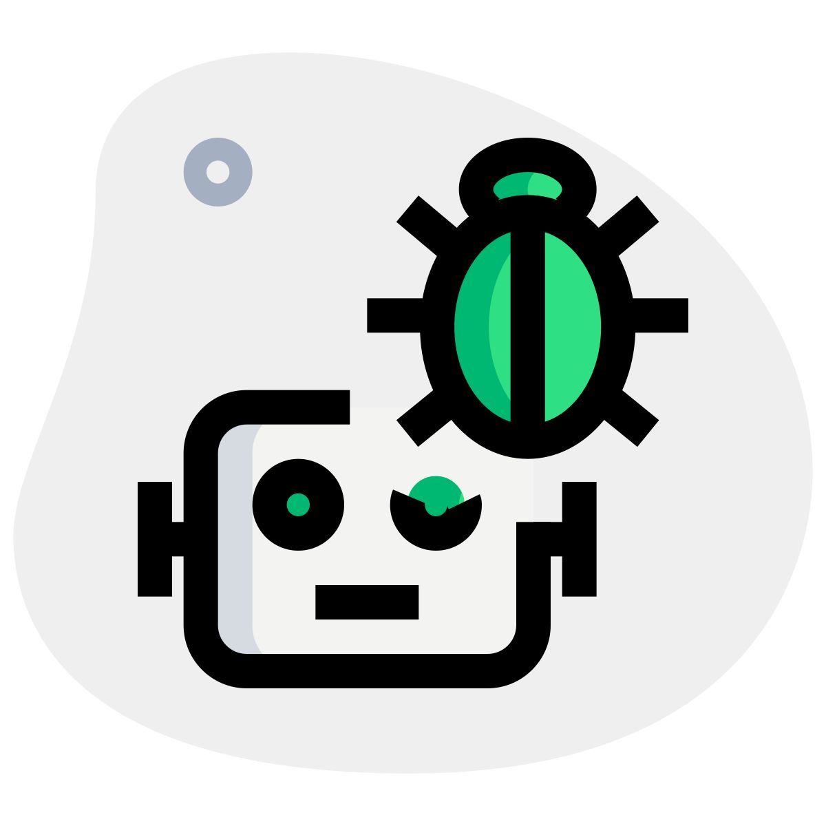 bug do sistema operacional do robô icon