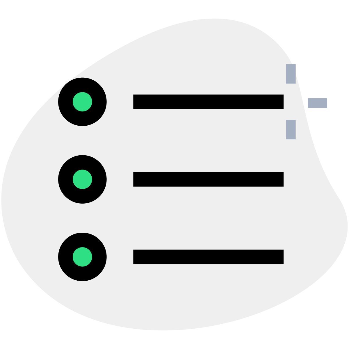 Lista com marcadores icon