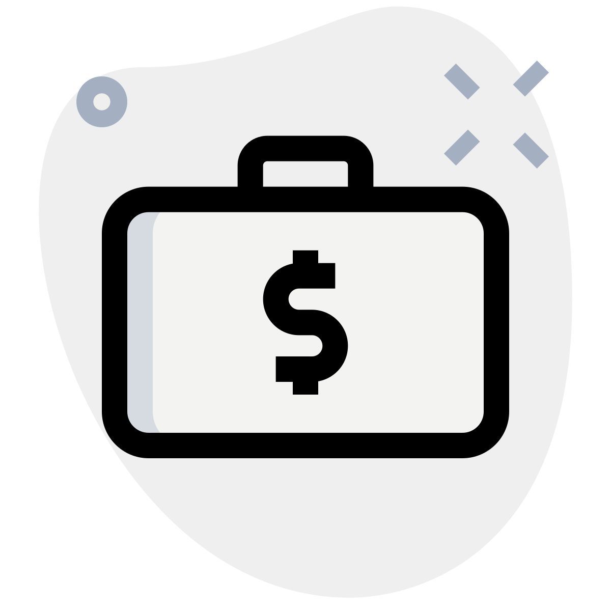 money briefcase icon