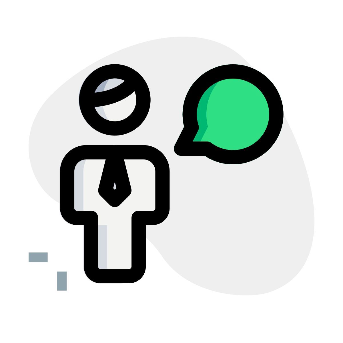 businessman chat messenger application function layout icon