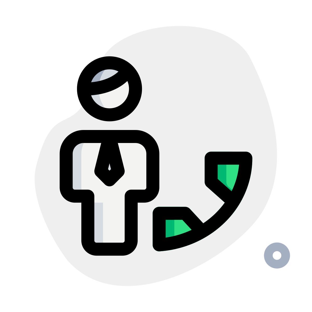 businessman with a conference call with other staff icon