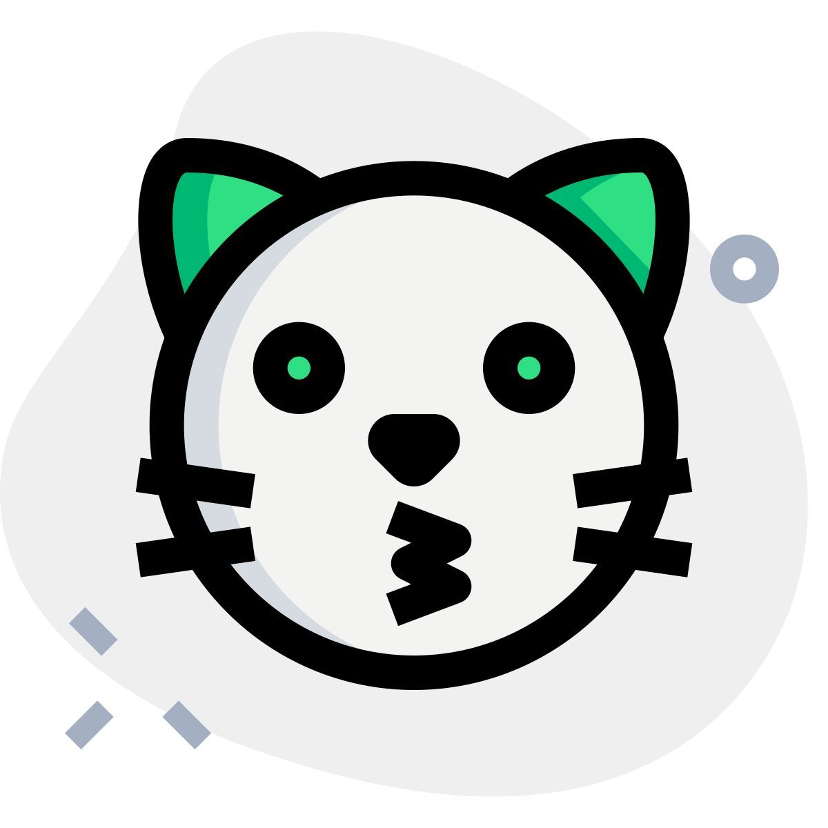 katzengesicht emoji, das einen kuss zuwirft, gesichtsausdruck icon