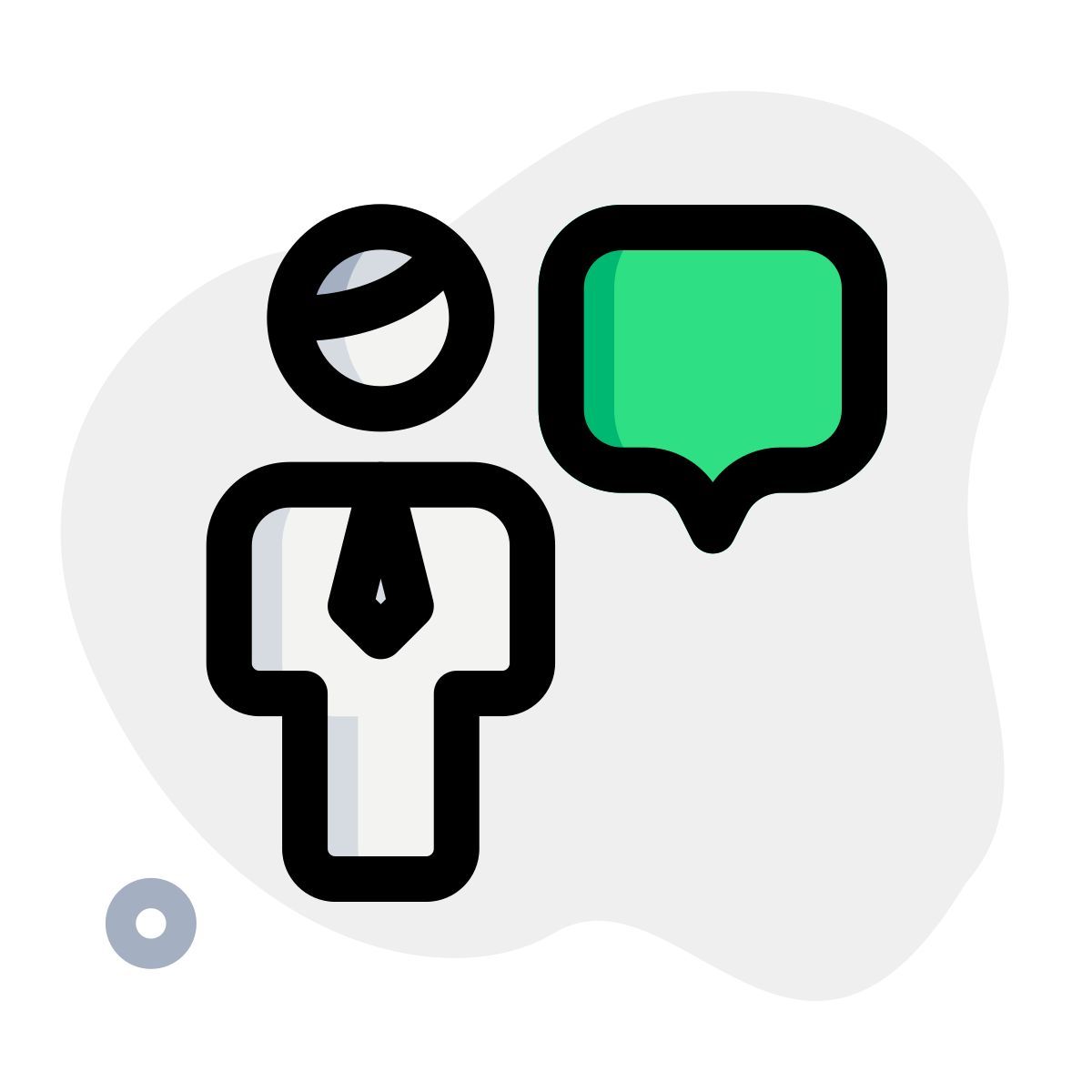 chatting with business peers messenger application function layout icon