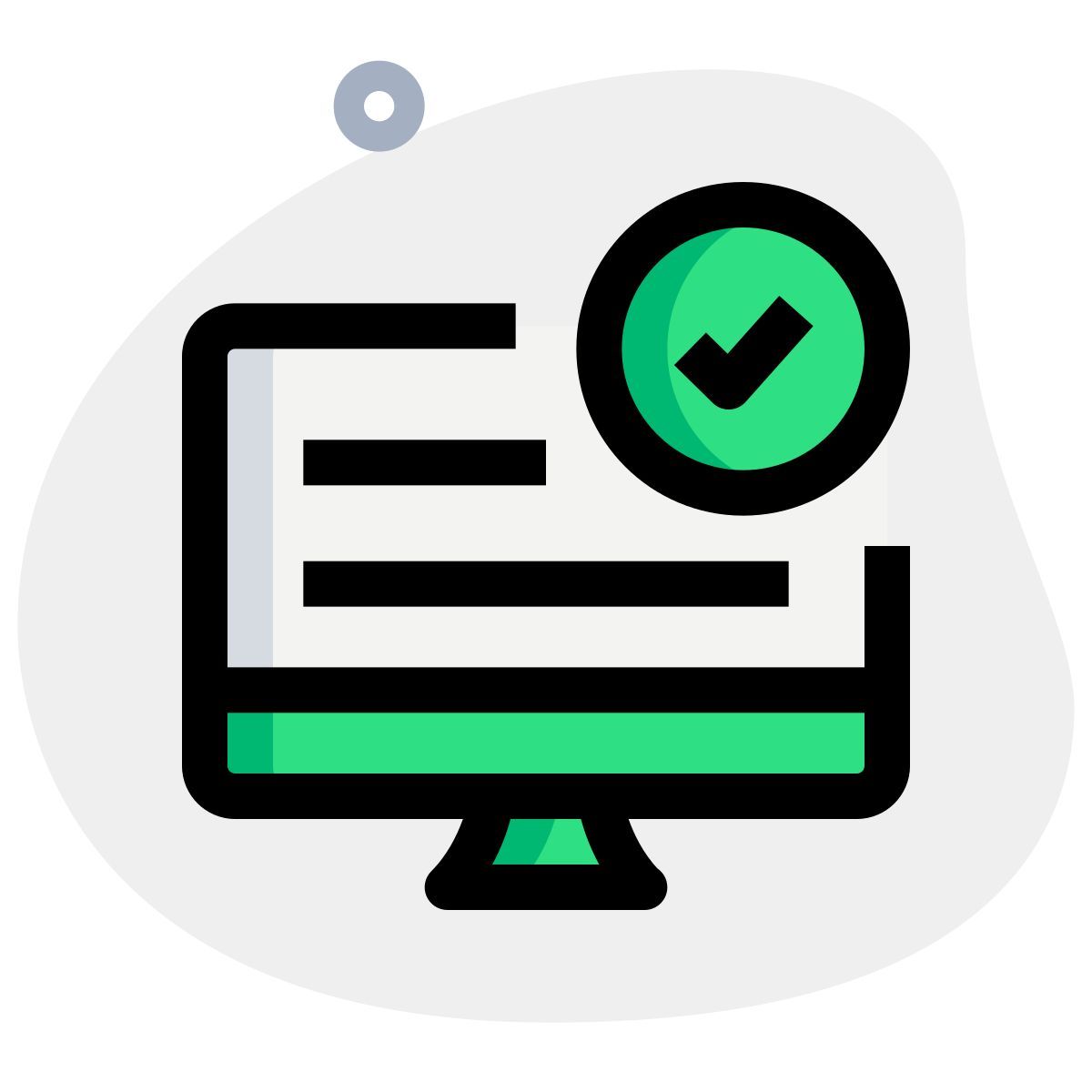 verifizierter computer icon