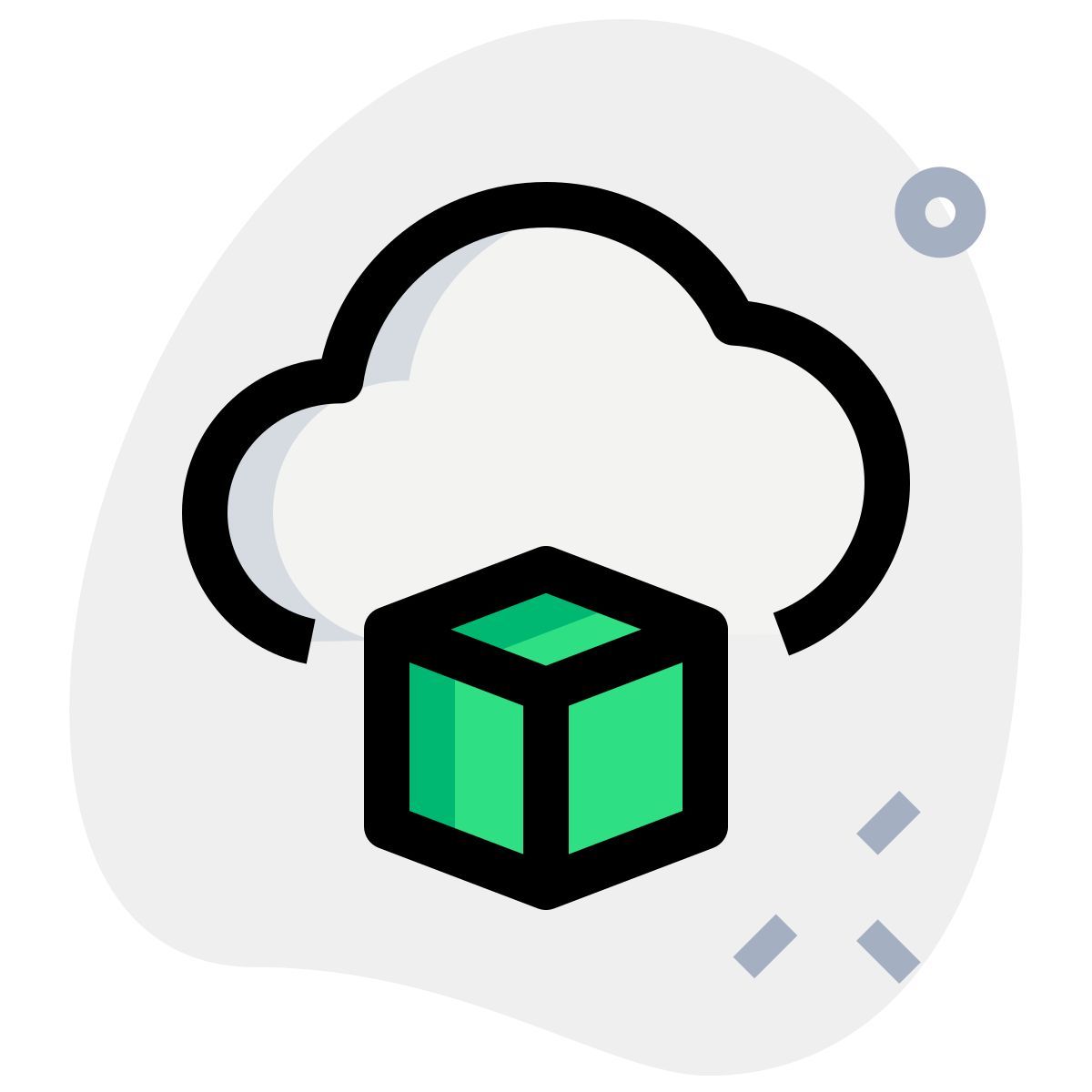blockchain cloud icon