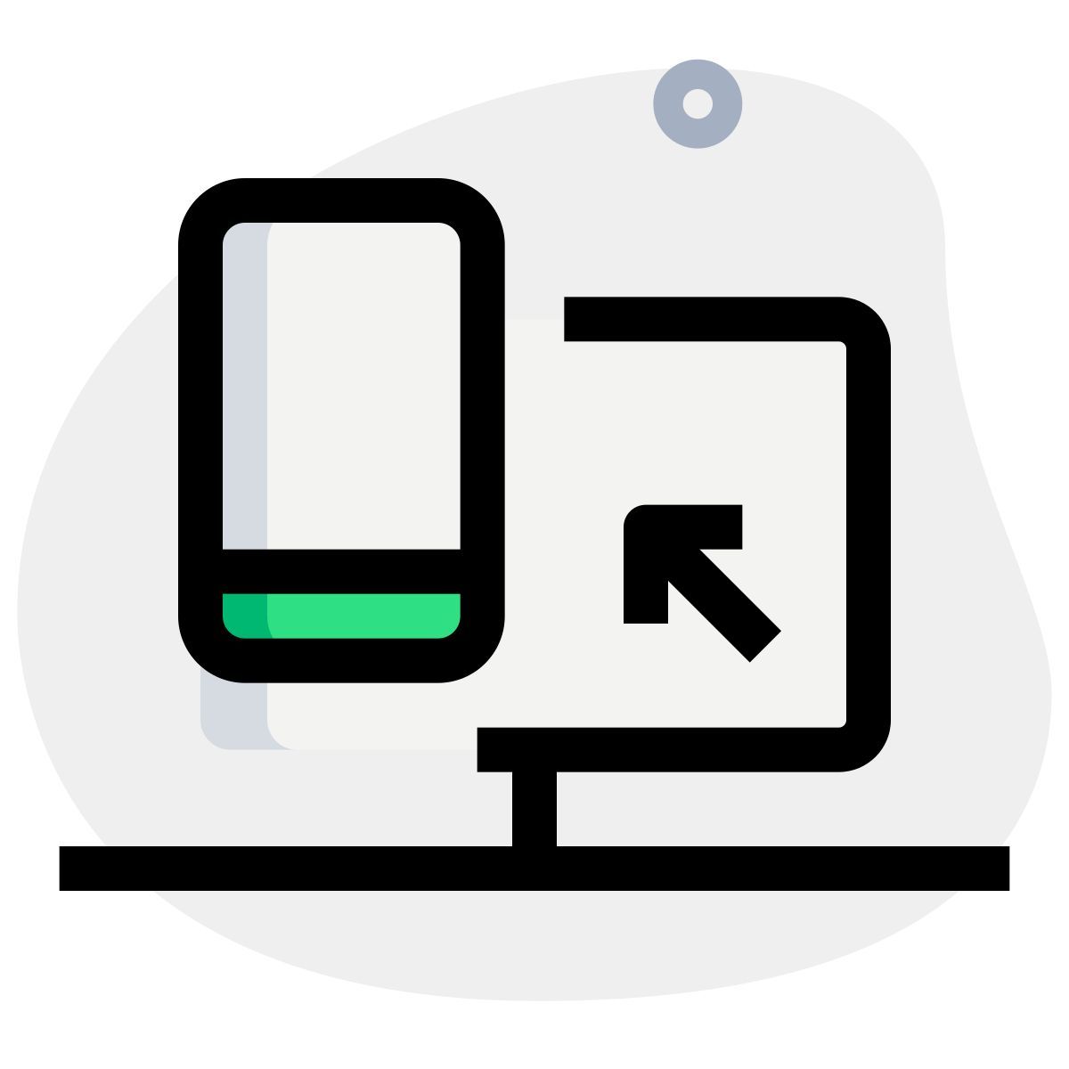 de computadora a teléfono icon