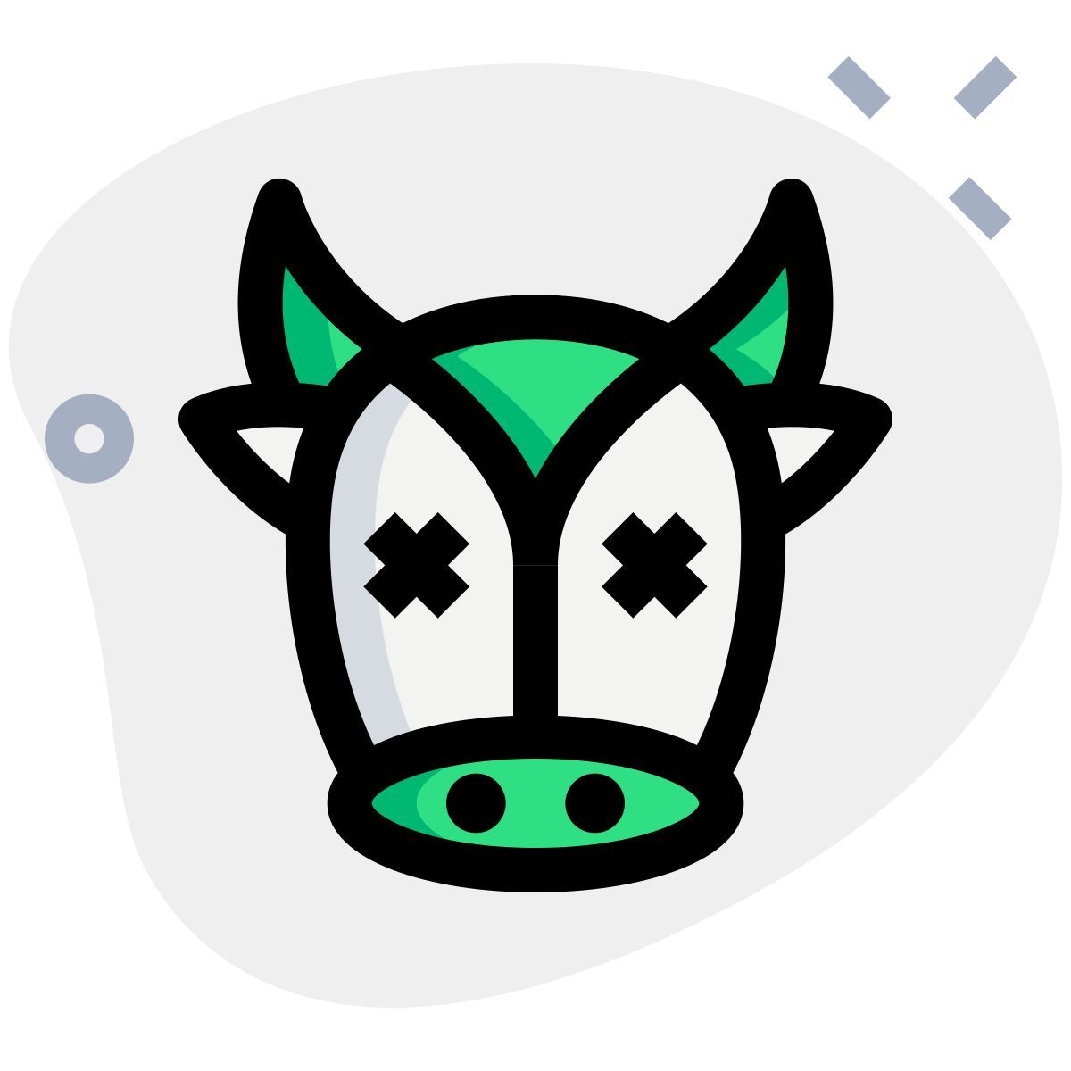cow with both eyes crossed emoji shared on internet icon