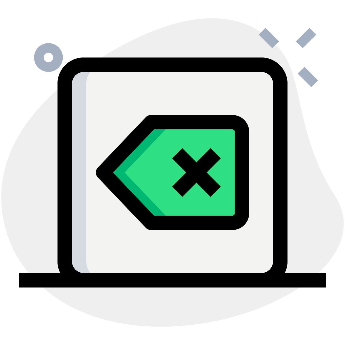tasto backspace icon