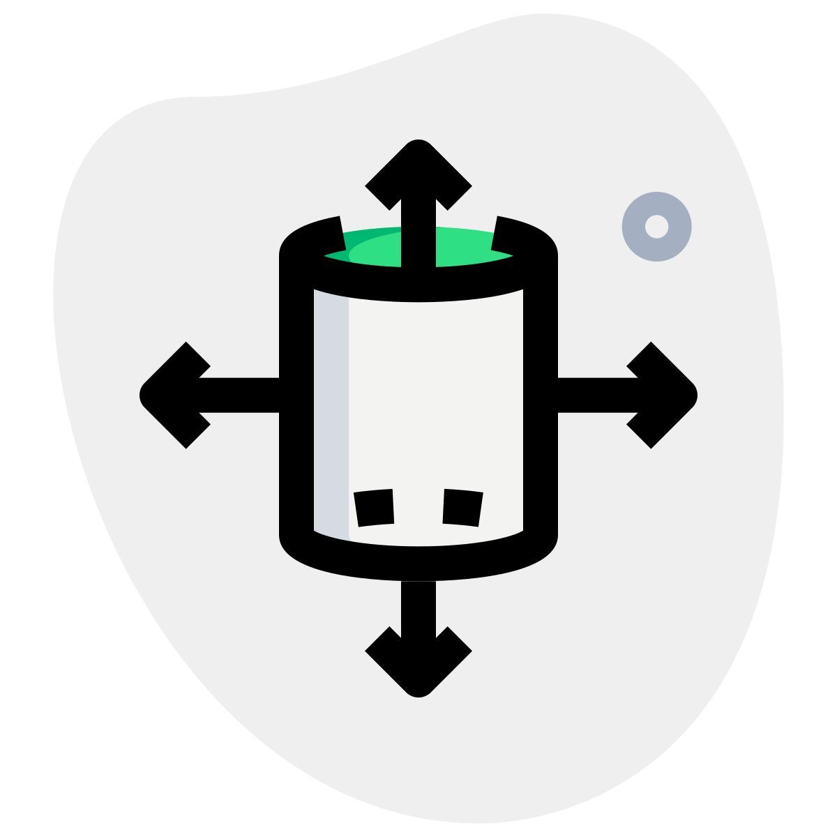 3d cylinder framework icon