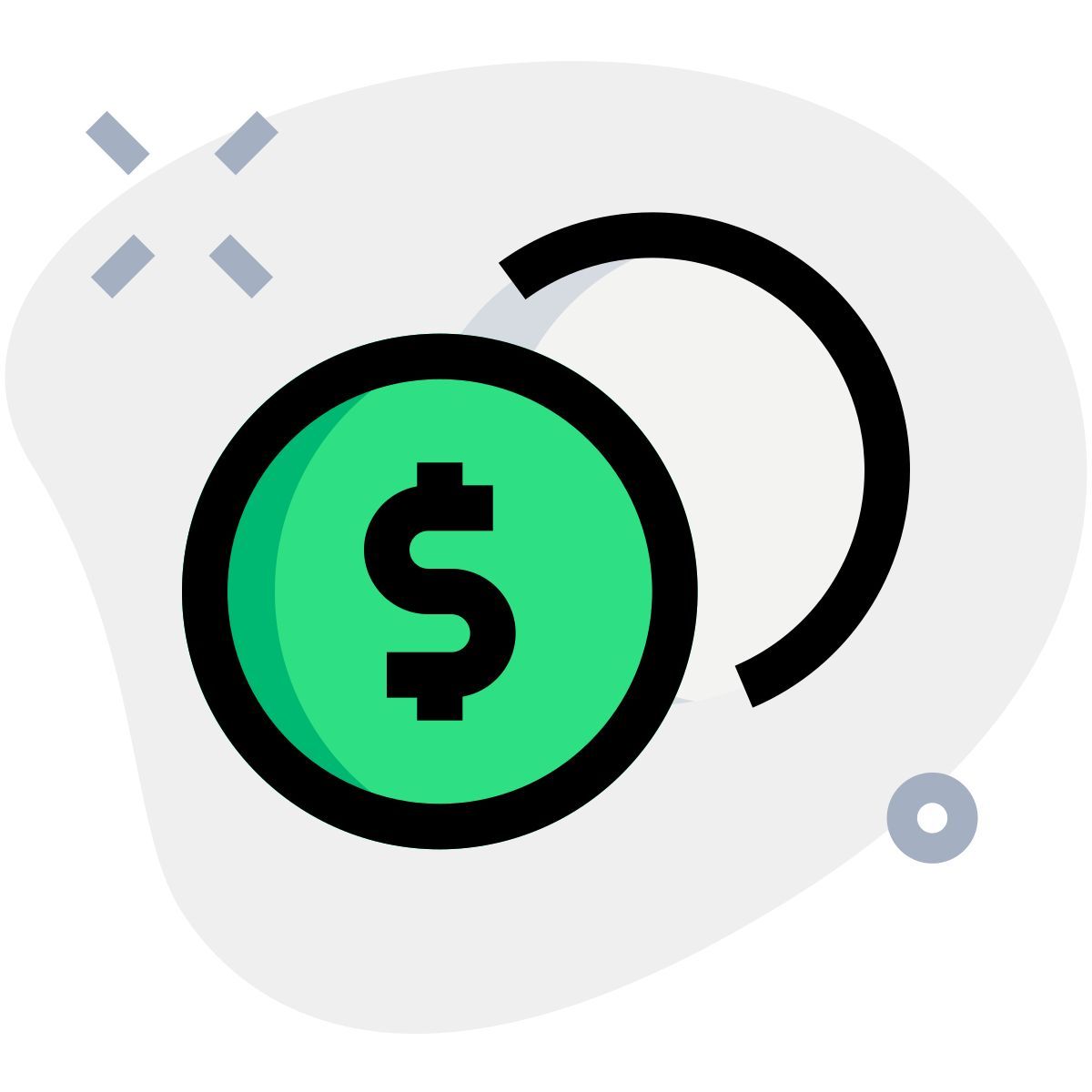 dollar coins icon