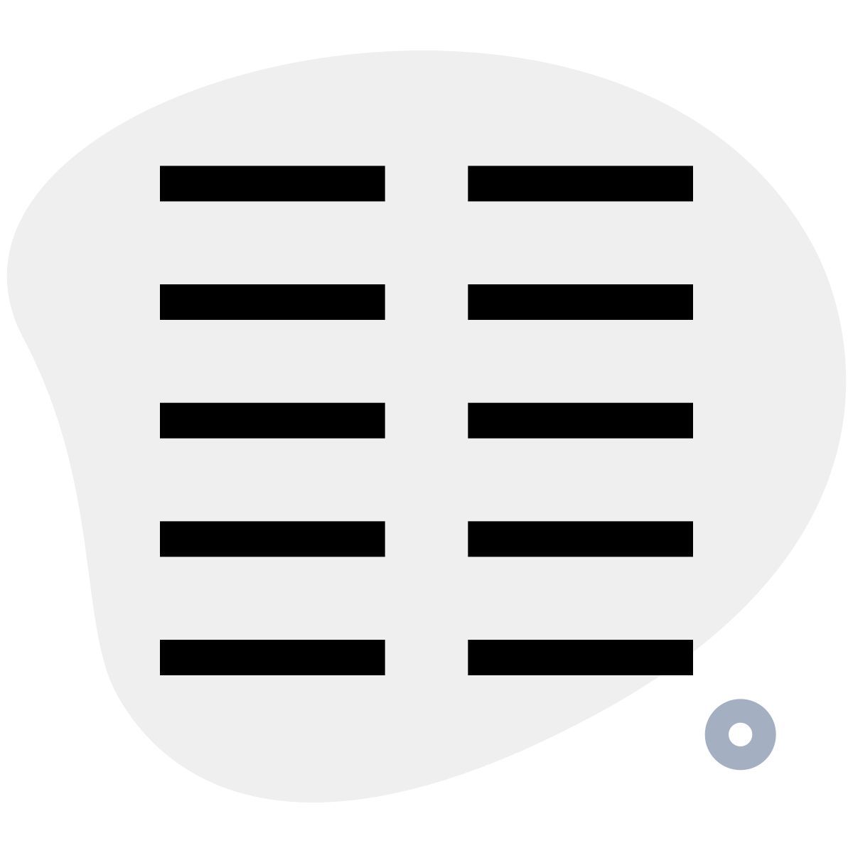 double column rows table document sheet template lines icon