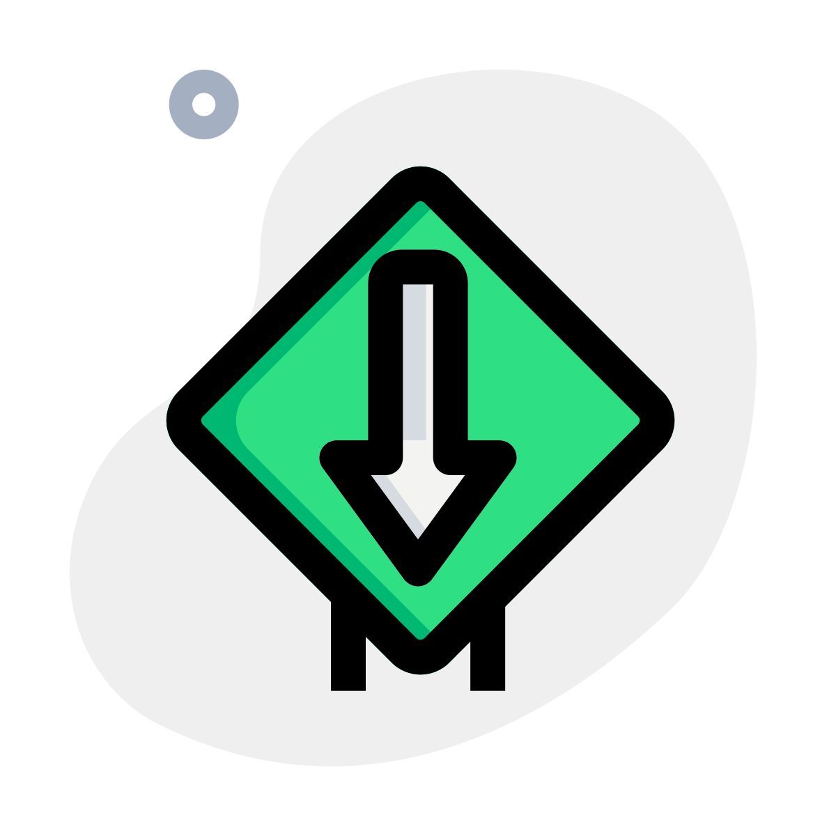 arrow down sign icon