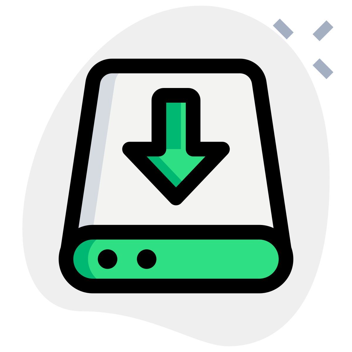 download from hard drive icon