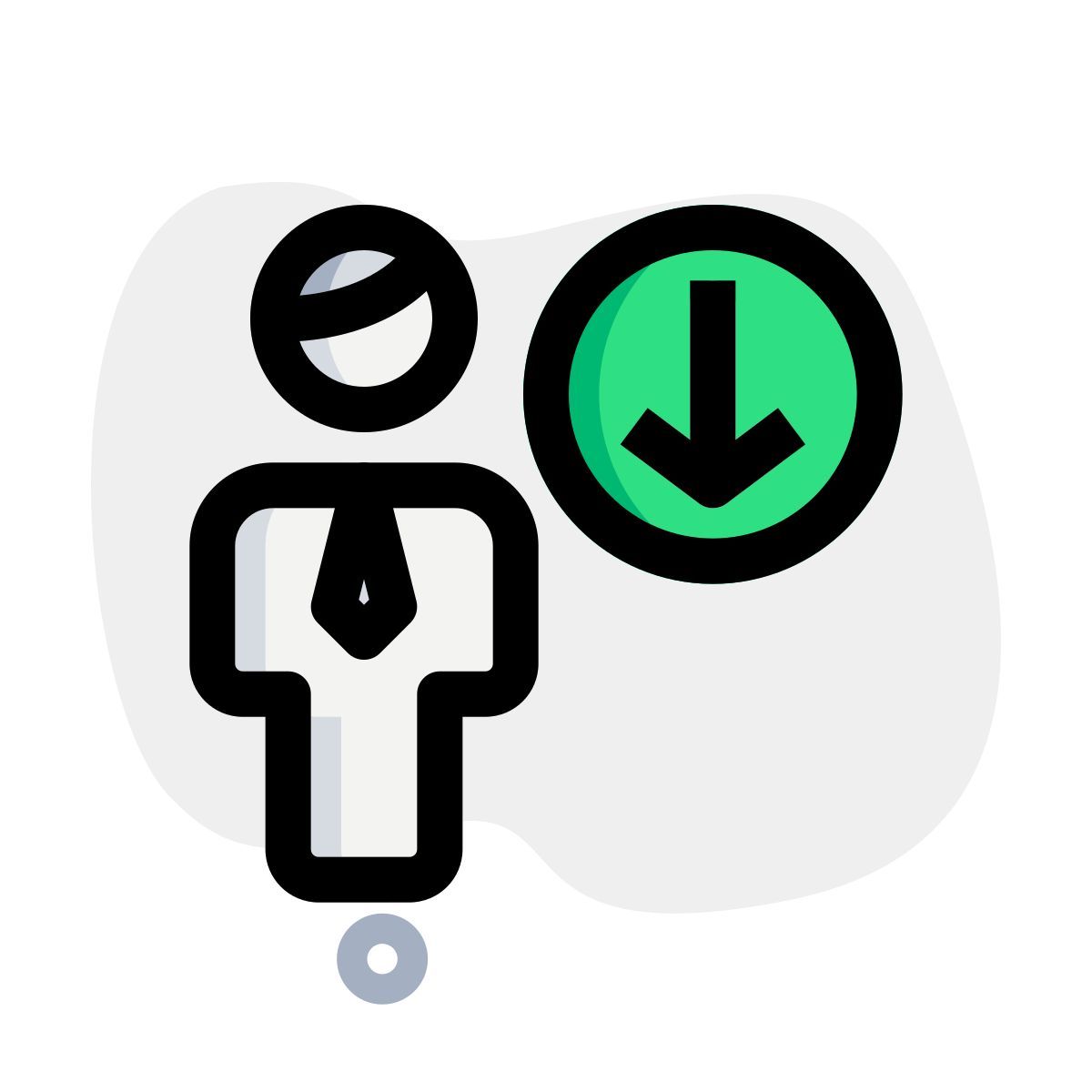 Downloading the list of businessman database from online server icon