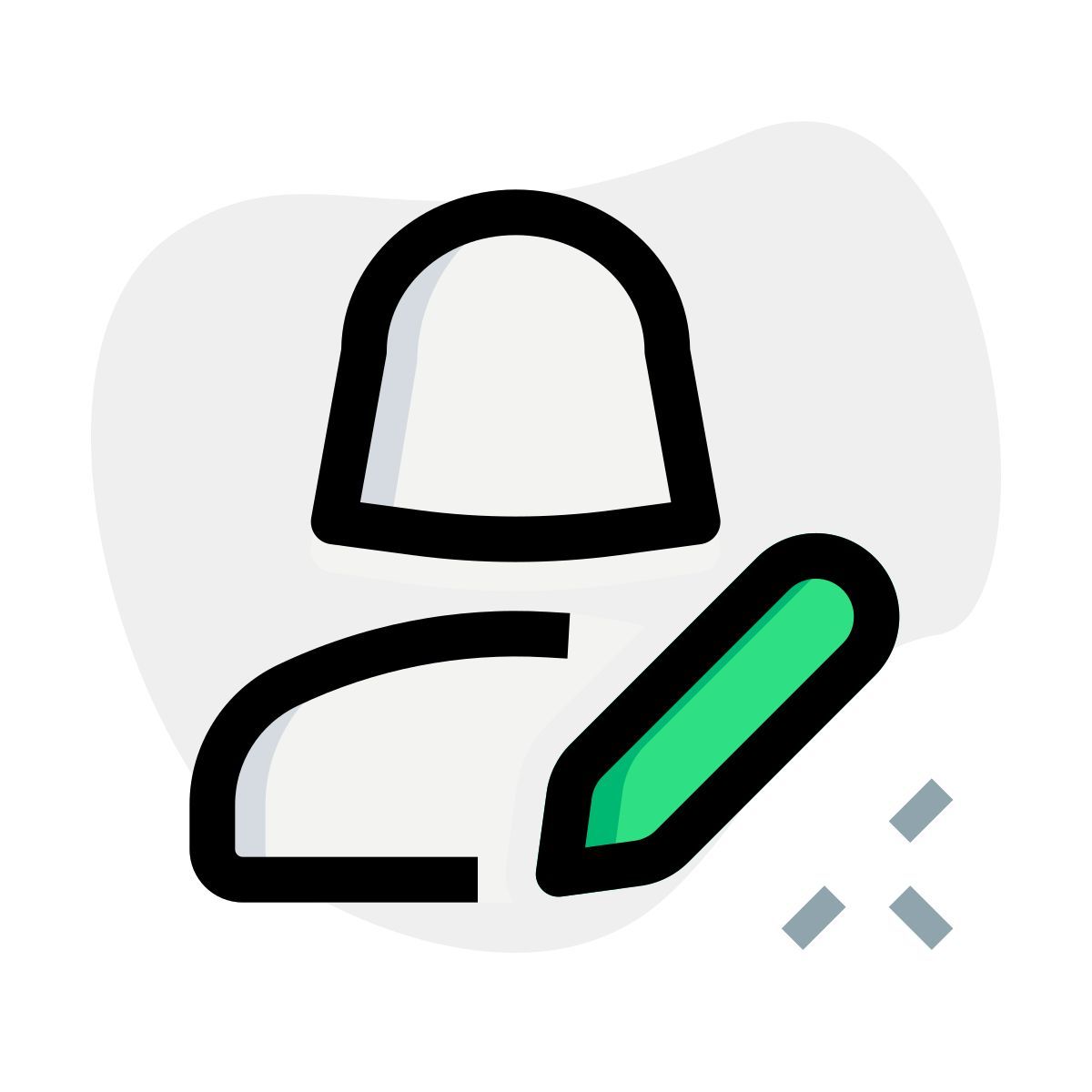 editing female user profile information with pencil layout icon