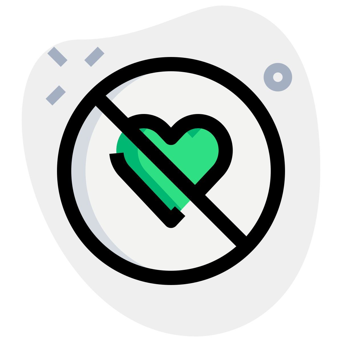 dislike heart icon