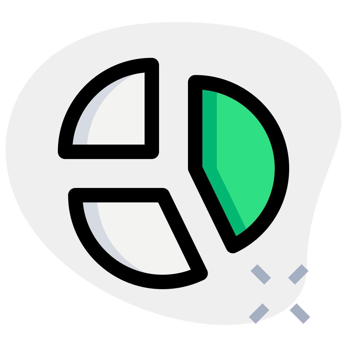 pie chart sections icon