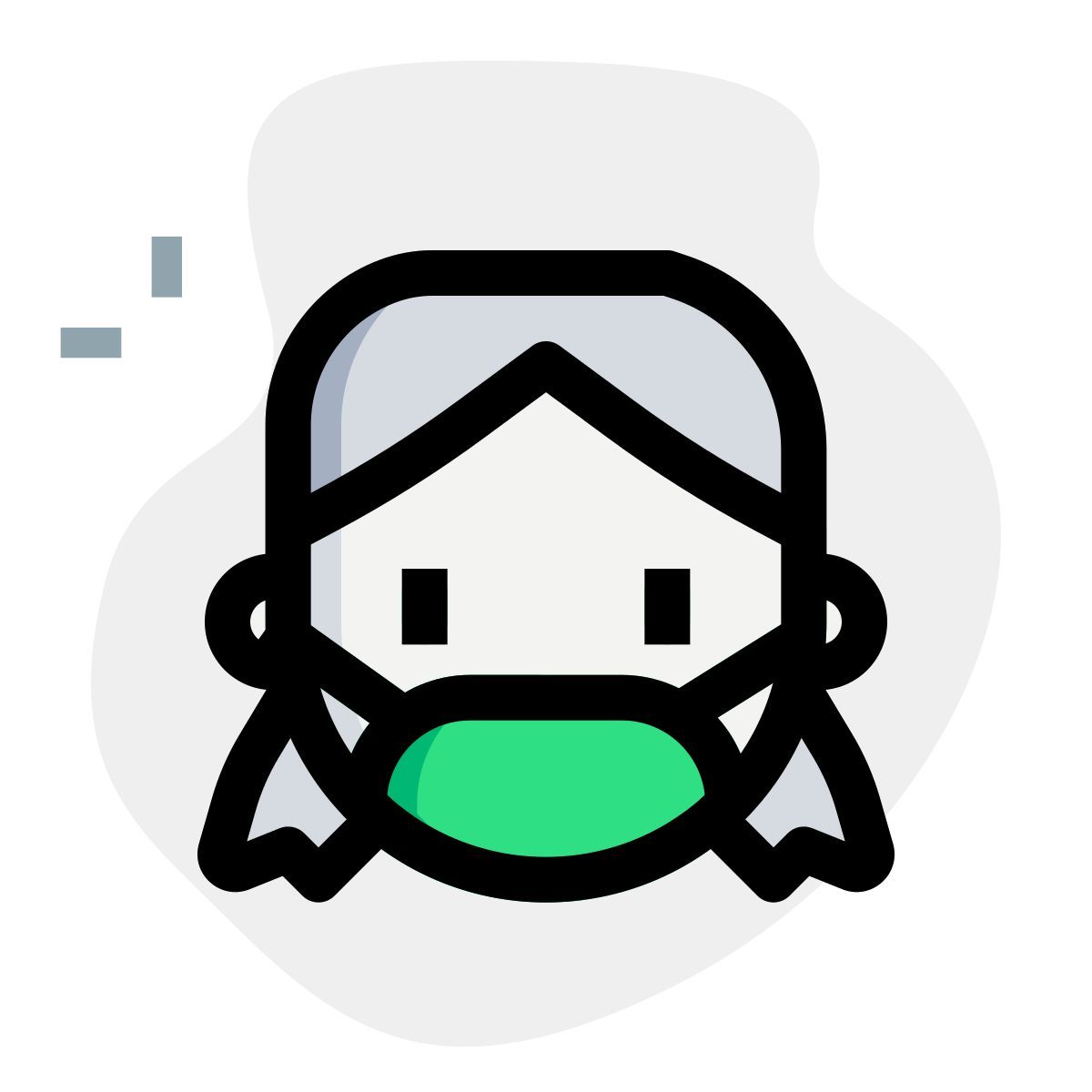 woman with mask icon