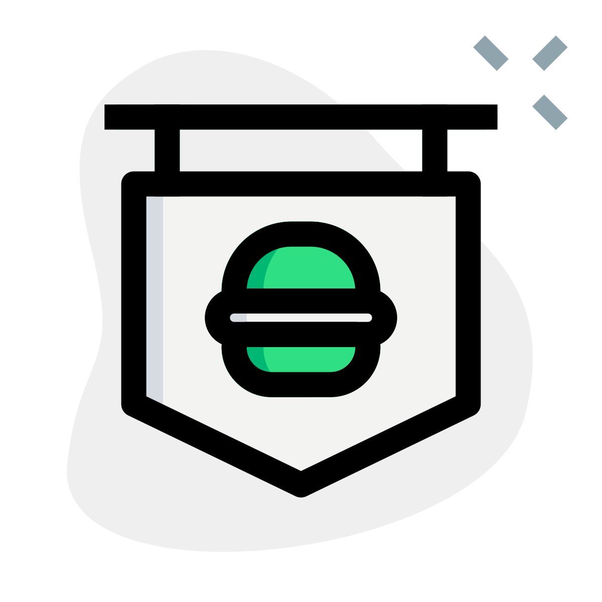 fast food restaurant sign icon