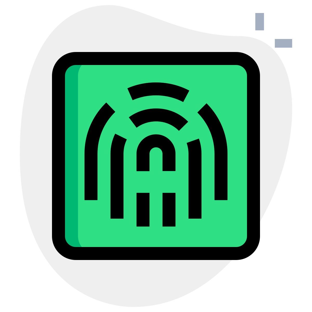 fingerprint scanning icon