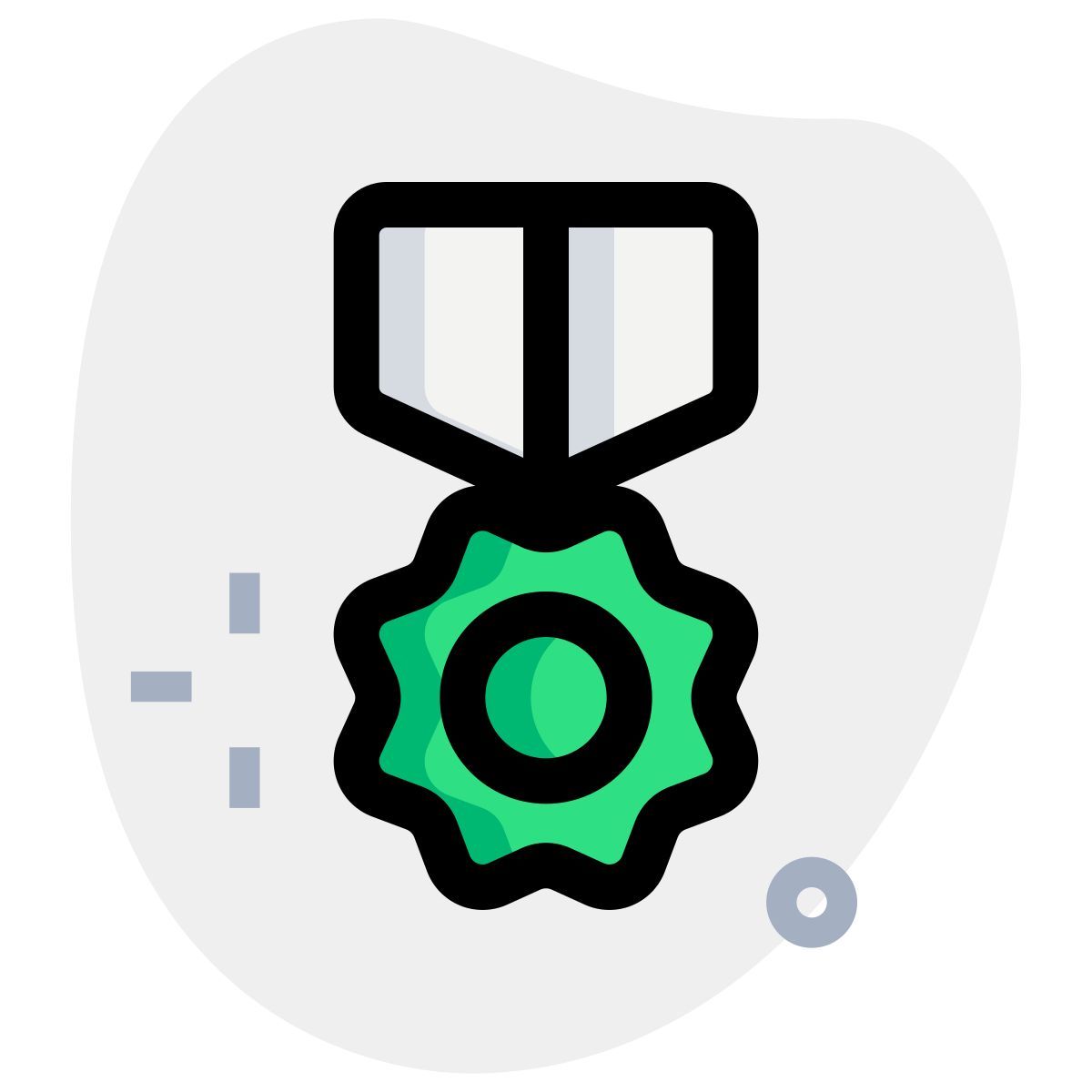 flower shaped medal icon