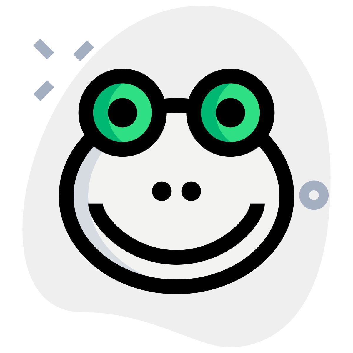 frog short bodied tailless amphibians with big eyes emoji icon