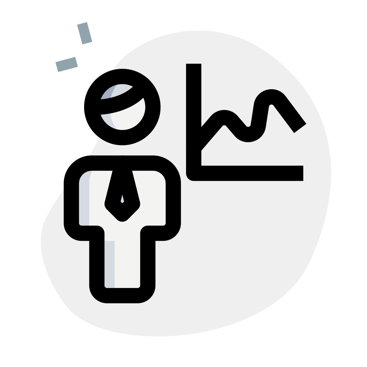 gráfico externo do empresário compartilhando o grafo completo verde tal revivo icon