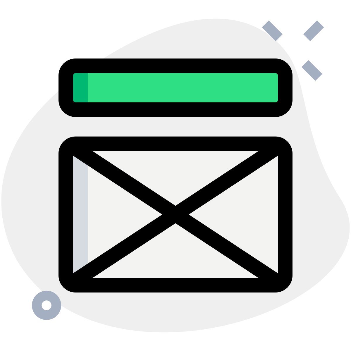 modello di layout del titolo icon
