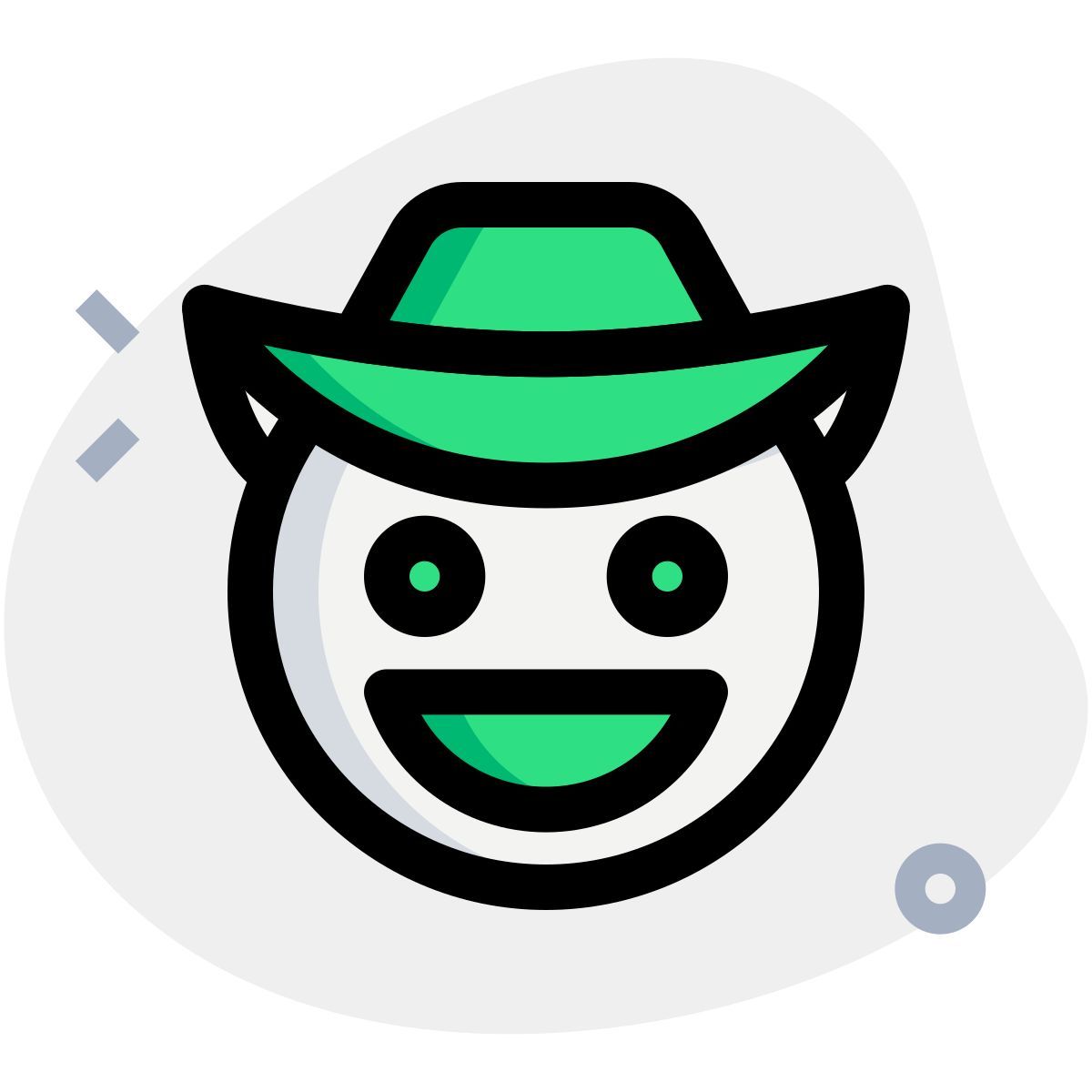 lächelnder cowboy icon